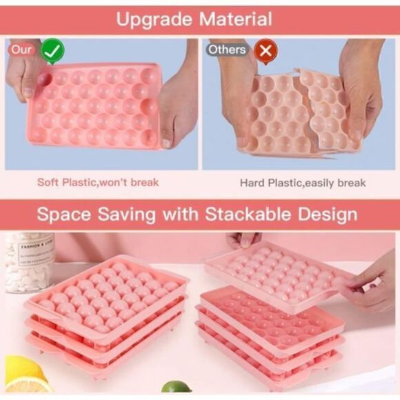 Stackable Ice Cube Molds Making 99pcsX1inch Fun Shape Ice Balls for Cocktail Dri - Picture 2 of 5